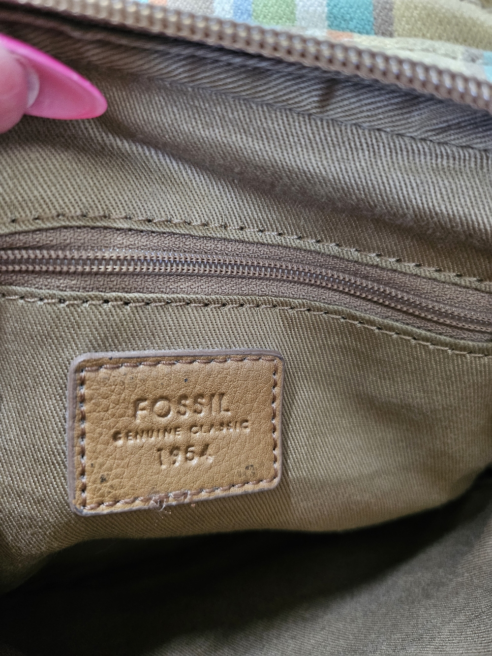 Fossil Multicolor Pastel Stripe Crossbody Bag - Picture 4 of 11